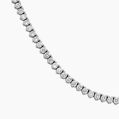 Tenis Model 3.00 karat Yuvarlak Kesim Laboratuvar Pırlanta Kolye 18K - Bold Diamonds