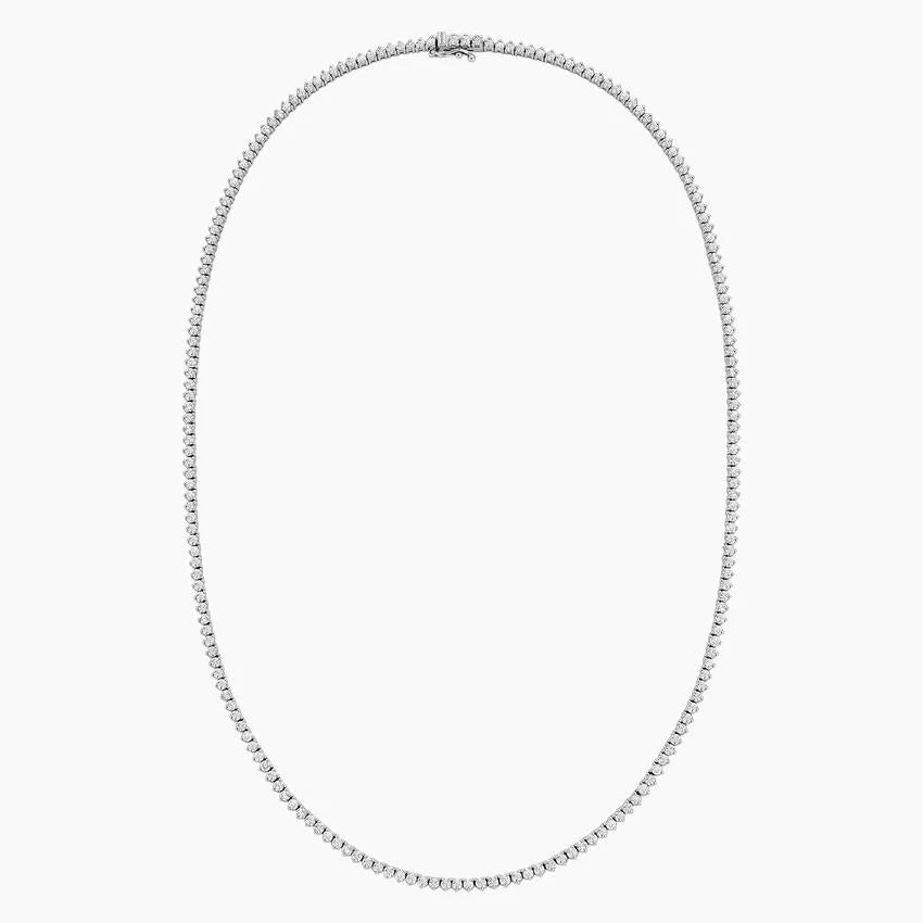 Tenis Model 6.00 karat Yuvarlak Kesim Laboratuvar Pırlanta Kolye 18K - Bold Diamonds