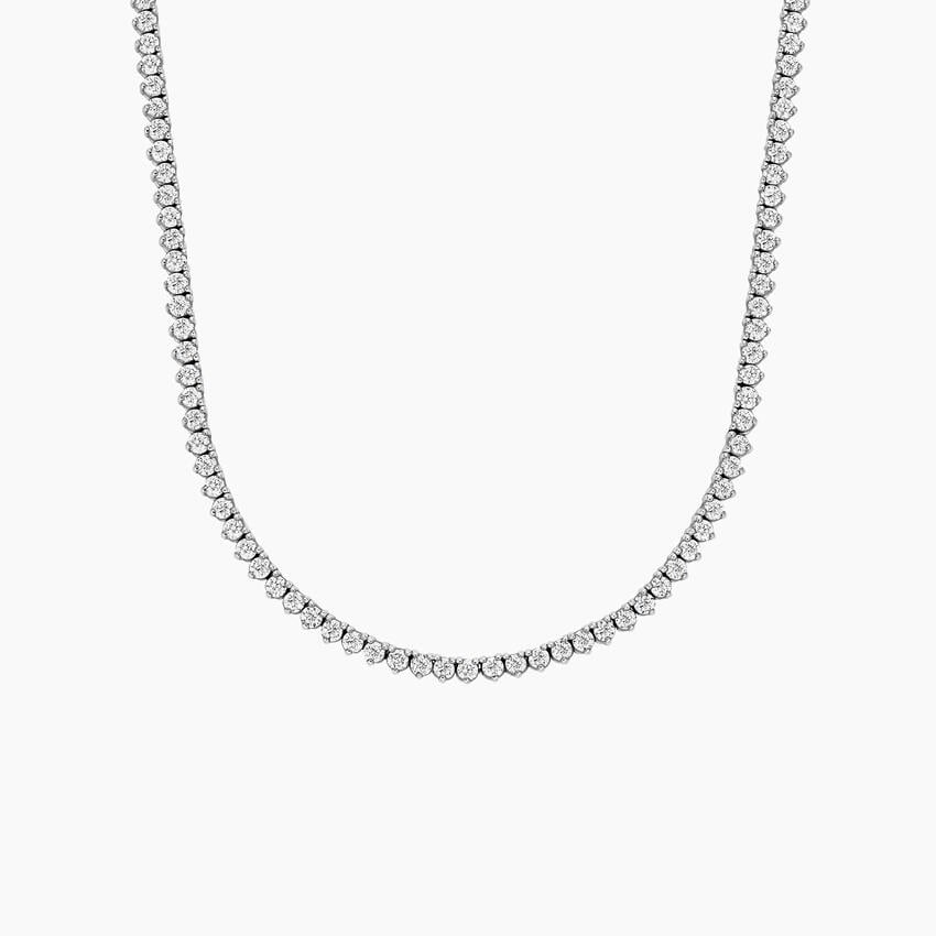 Tenis Model 6.00 karat Yuvarlak Kesim Laboratuvar Pırlanta Kolye 18K - Bold Diamonds