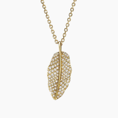 Yaprak Lüks Model 2.00 karat Yuvarlak Kesim Laboratuvar Pırlanta Kolye 18K - Bold Diamonds