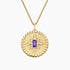 Yıldız Model 1.00 karat Emerald Kesim Amethyst Kolye 18K - Bold Diamonds