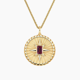 Yıldız 1.00 Karat Emerald Kesim Garnet Kolye