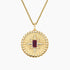 Yıldız Model 1.00 karat Emerald Kesim Garnet Kolye 18K - Bold Diamonds