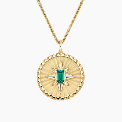 Yıldız Model 1.00 karat Emerald Kesim Kolye 18K - Bold Diamonds