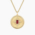 Yıldız Model 1.00 karat Emerald Kesim Ruby Kolye 18K - Bold Diamonds