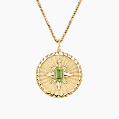 Yıldız Model 1.00 karat Emerald Kesim Tourmaline Kolye 18K - Bold Diamonds