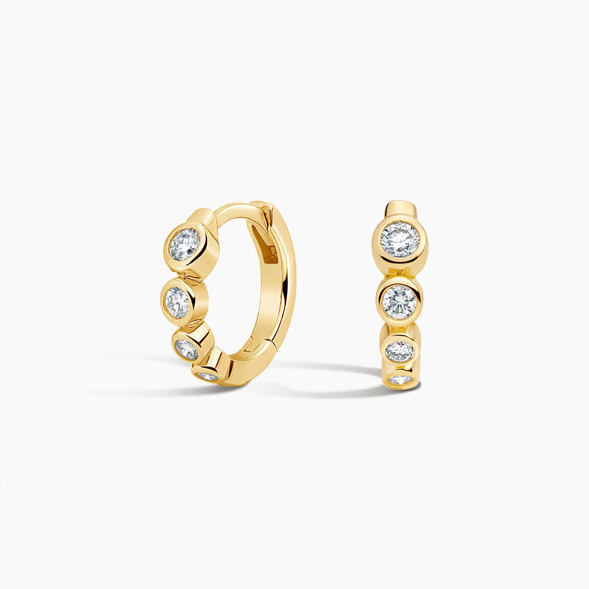 Aura Light 1.00 Karat Laboratuvar Pırlanta Küpe 18K - Bold Diamonds