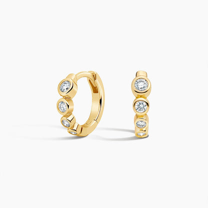 Aura Light 1.00 Karat Laboratuvar Pırlanta Küpe 18K - Bold Diamonds