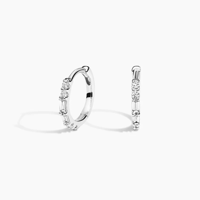 Baget Küpe 1.00 Karat Laboratuvar Pırlanta Küpe 18K - Bold Diamonds