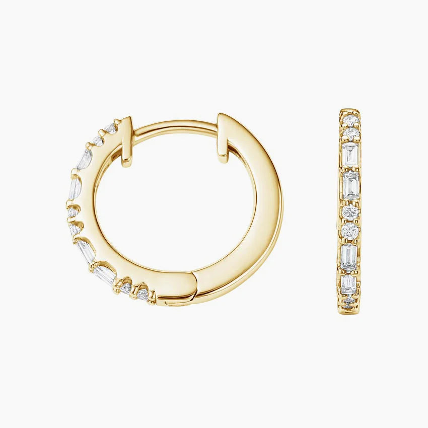 Baget Küpe 1.00 Karat Laboratuvar Pırlanta Küpe 18K - Bold Diamonds