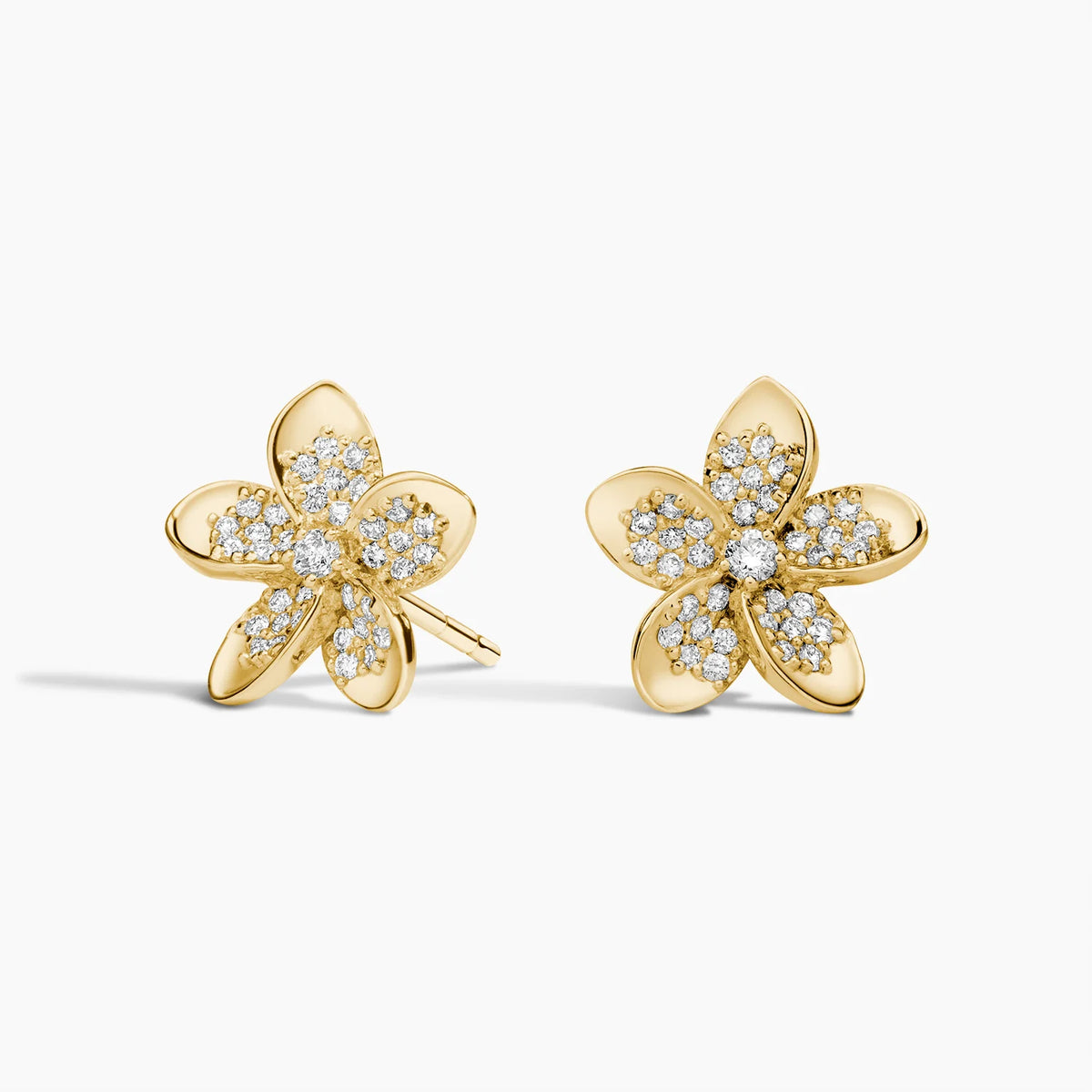 Çiçek Model 3.00 Karat Laboratuvar Pırlanta Küpe 18K - Bold Diamonds