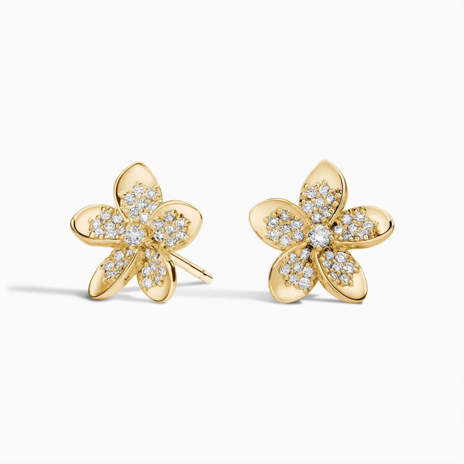 Çiçek Model 3.00 Karat Laboratuvar Pırlanta Küpe 18K - Bold Diamonds