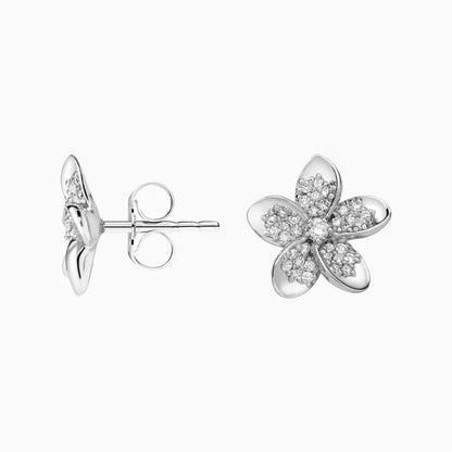 Çiçek Model 3.00 Karat Laboratuvar Pırlanta Küpe 18K - Bold Diamonds