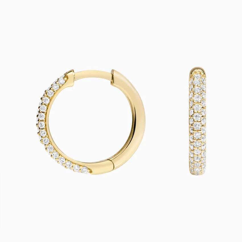 Ciel Model İnce 1.00 Karat Laboratuvar Pırlanta Küpe 18K - Bold Diamonds