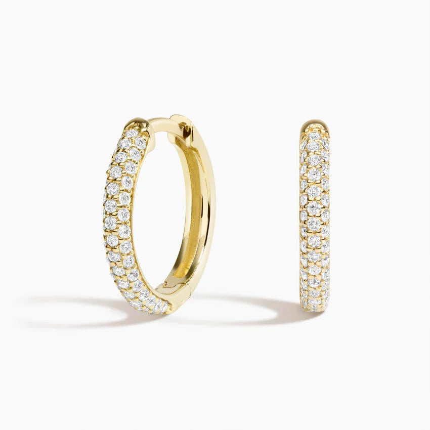 Ciel Model İnce 1.00 Karat Laboratuvar Pırlanta Küpe 18K - Bold Diamonds