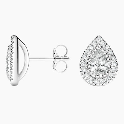 Damla Halo Model 2.00 Karat Laboratuvar Pırlanta Küpe 18K - Bold Diamonds