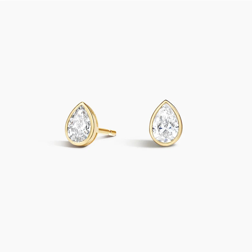 Damla Kesim 1.00 Karat Laboratuvar Pırlanta Küpe 18K - Bold Diamonds