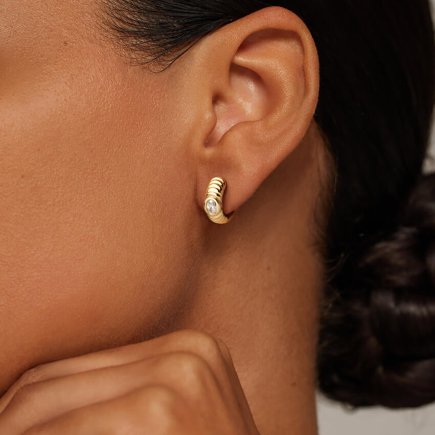 Desire Spark 1.00 Karat Laboratuvar Pırlanta Küpe 18K - Bold Diamonds