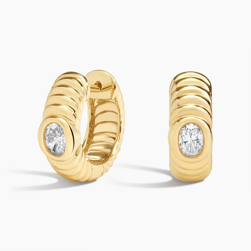 Desire Spark 1.00 Karat Laboratuvar Pırlanta Küpe 18K - Bold Diamonds