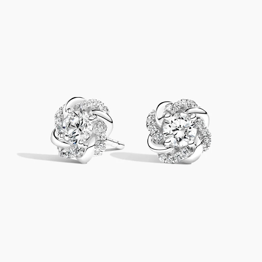 Destina Model 1.00 Karat Laboratuvar Pırlanta Küpe 18K - Bold Diamonds