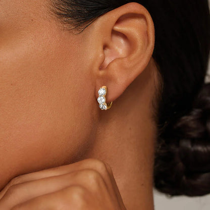 Flora Shine 3.00 Karat Laboratuvar Pırlanta Küpe 18K - Bold Diamonds