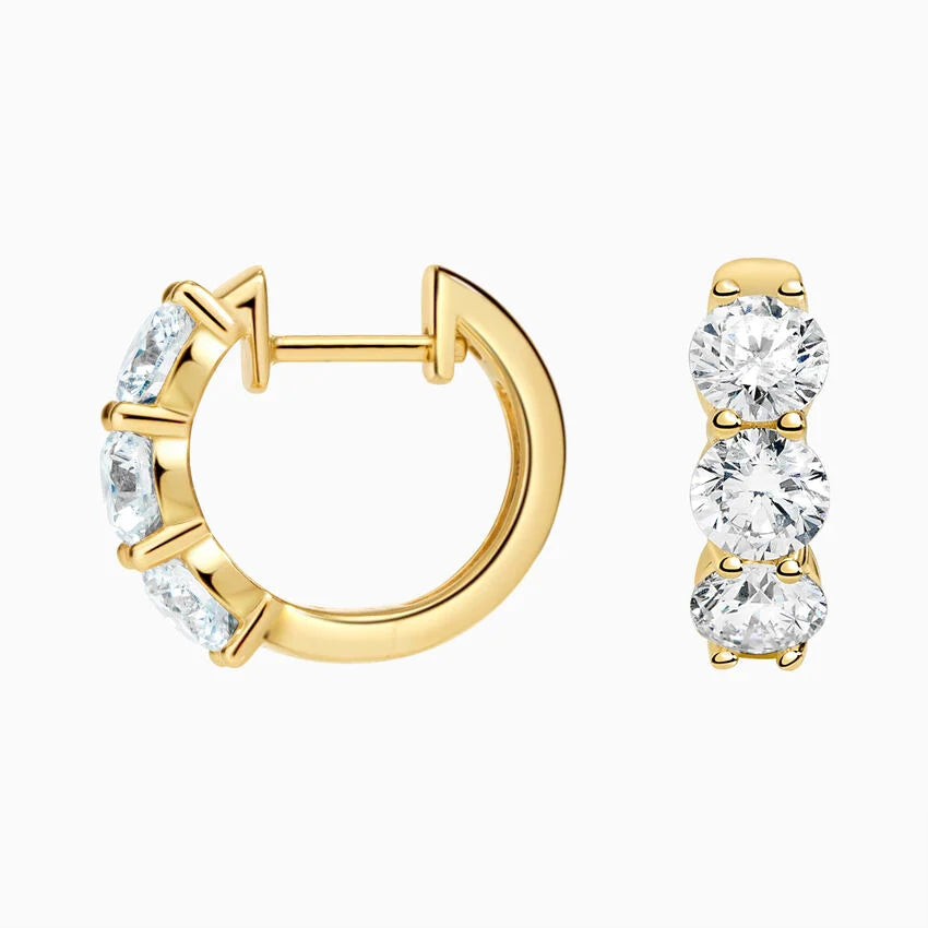 Flora Shine 3.00 Karat Laboratuvar Pırlanta Küpe 18K - Bold Diamonds