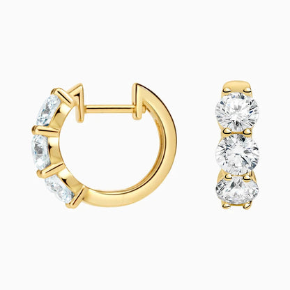 Flora Shine 3.00 Karat Laboratuvar Pırlanta Küpe 18K - Bold Diamonds