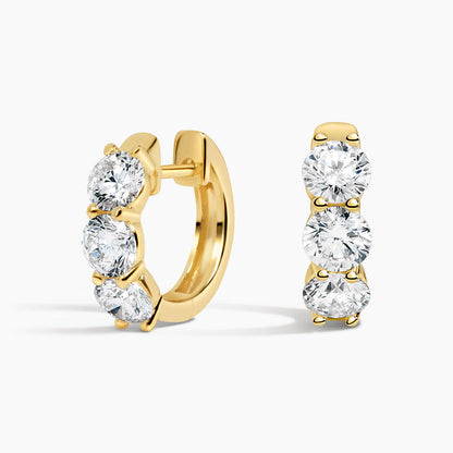 Flora Shine 3.00 Karat Laboratuvar Pırlanta Küpe 18K - Bold Diamonds