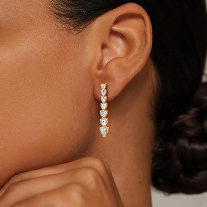Heartlight 3.00 Karat Laboratuvar Pırlanta Küpe 18K - Bold Diamonds