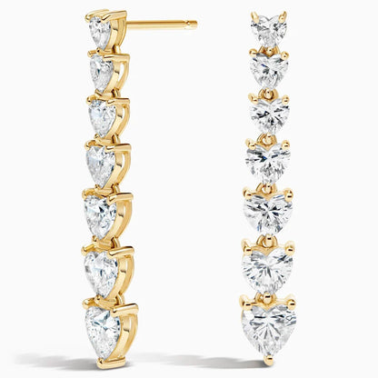 Heartlight 3.00 Karat Laboratuvar Pırlanta Küpe 18K - Bold Diamonds