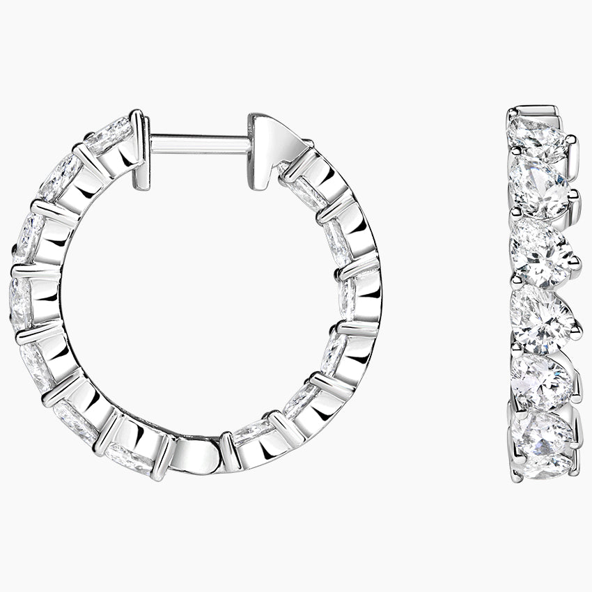 Infinity Love 3.00 Karat Laboratuvar Pırlanta Küpe 18K - Bold Diamonds
