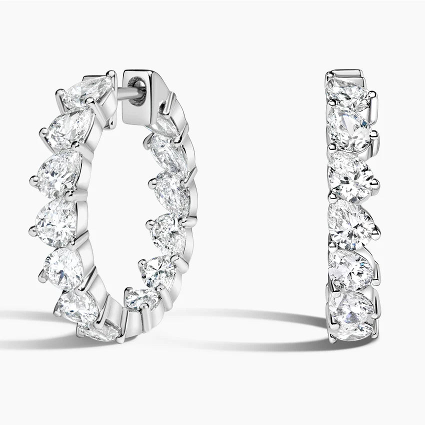 Infinity Love 3.00 Karat Laboratuvar Pırlanta Küpe 18K - Bold Diamonds
