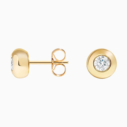 Kabarcık Model 1.00 Karat Laboratuvar Pırlanta Küpe 18K - Bold Diamonds