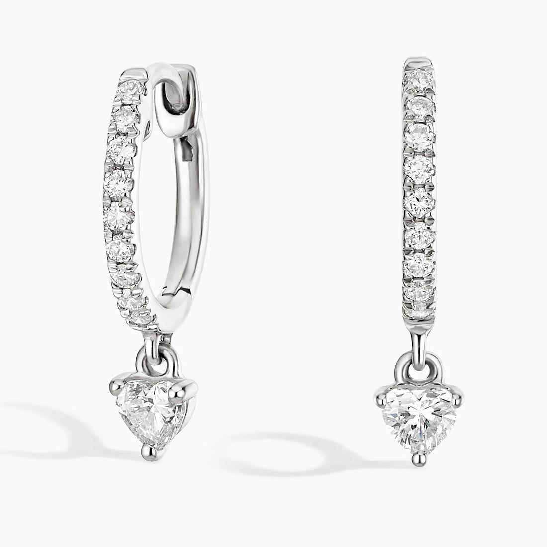 Kalp Kesim  1.00 Karat Laboratuvar Pırlanta Küpe 18K - Bold Diamonds