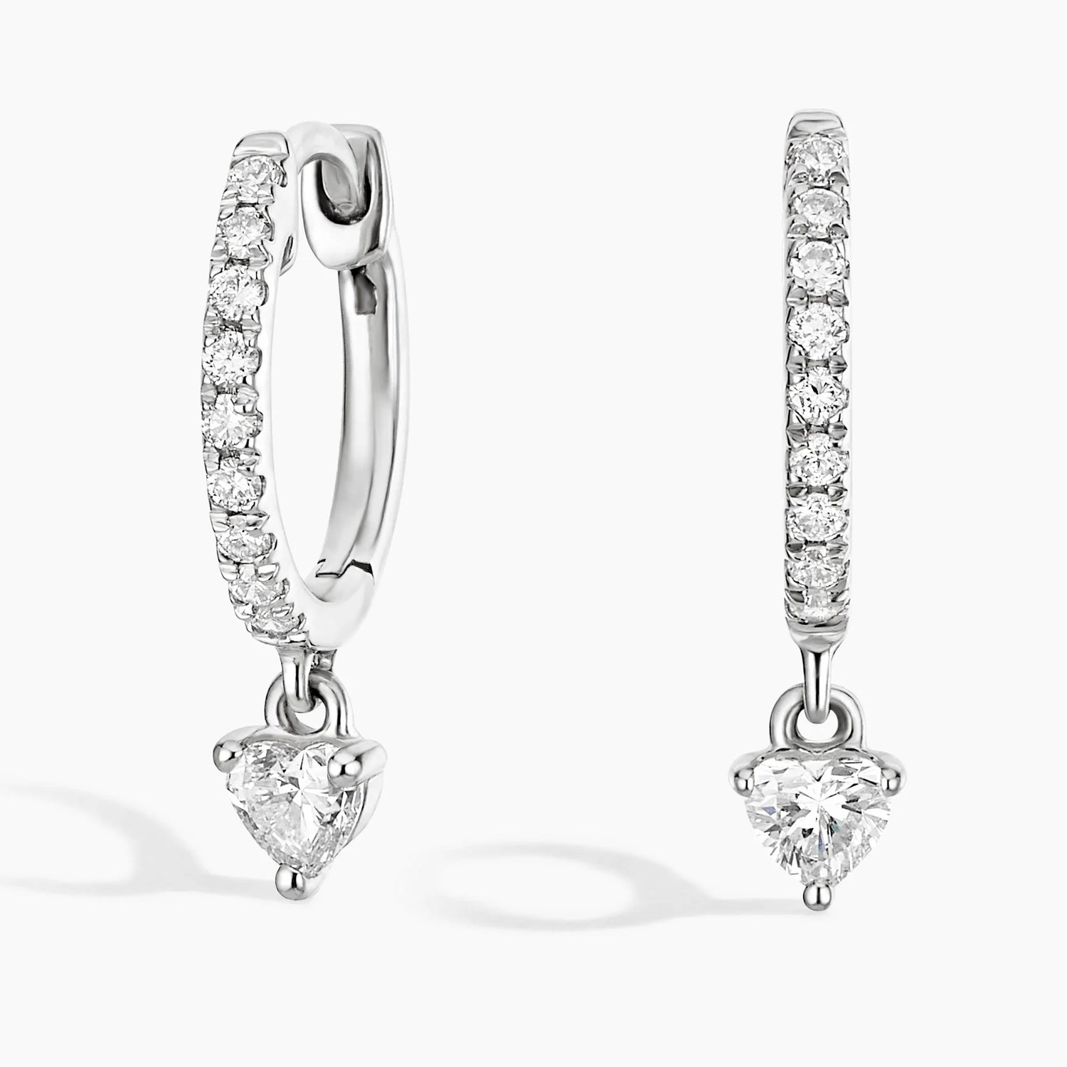 Kalp Kesim  1.00 Karat Laboratuvar Pırlanta Küpe 18K - Bold Diamonds