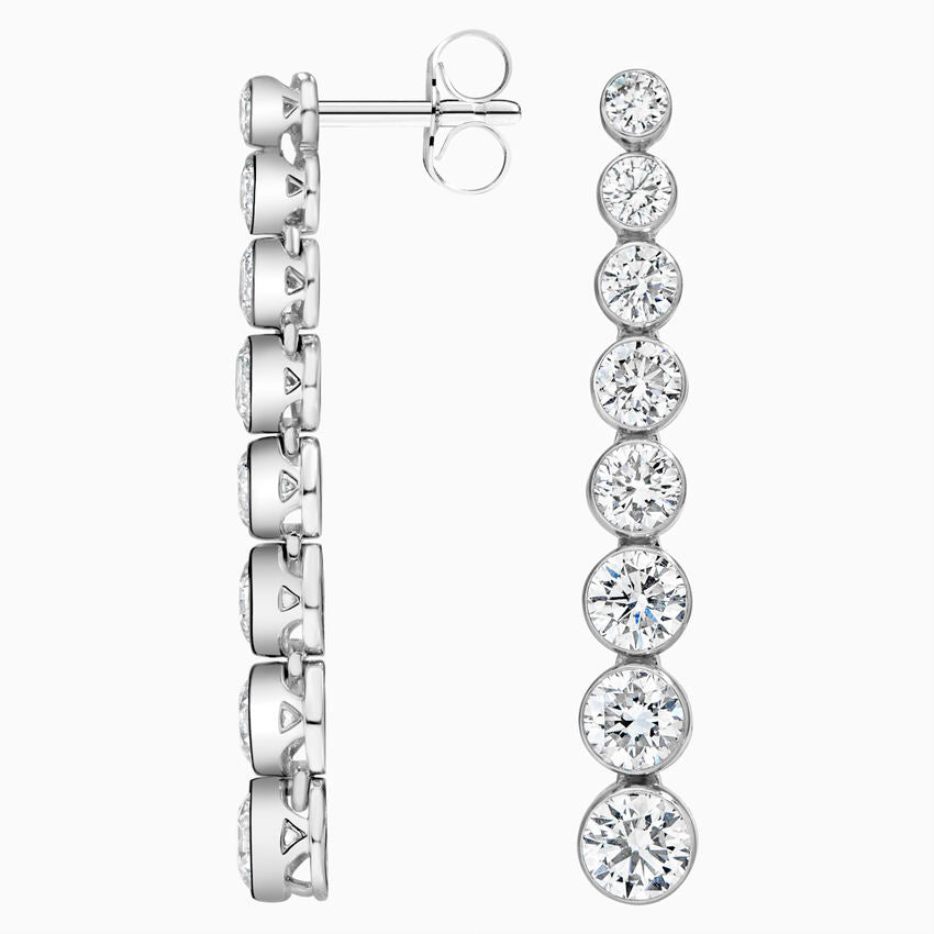 Kayan Yıldız Model 2.00 Karat Laboratuvar Pırlanta Küpe 18K - Bold Diamonds