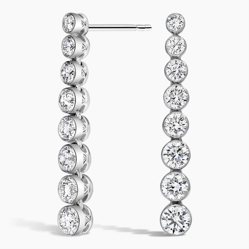 Kayan Yıldız Model 2.00 Karat Laboratuvar Pırlanta Küpe 18K - Bold Diamonds