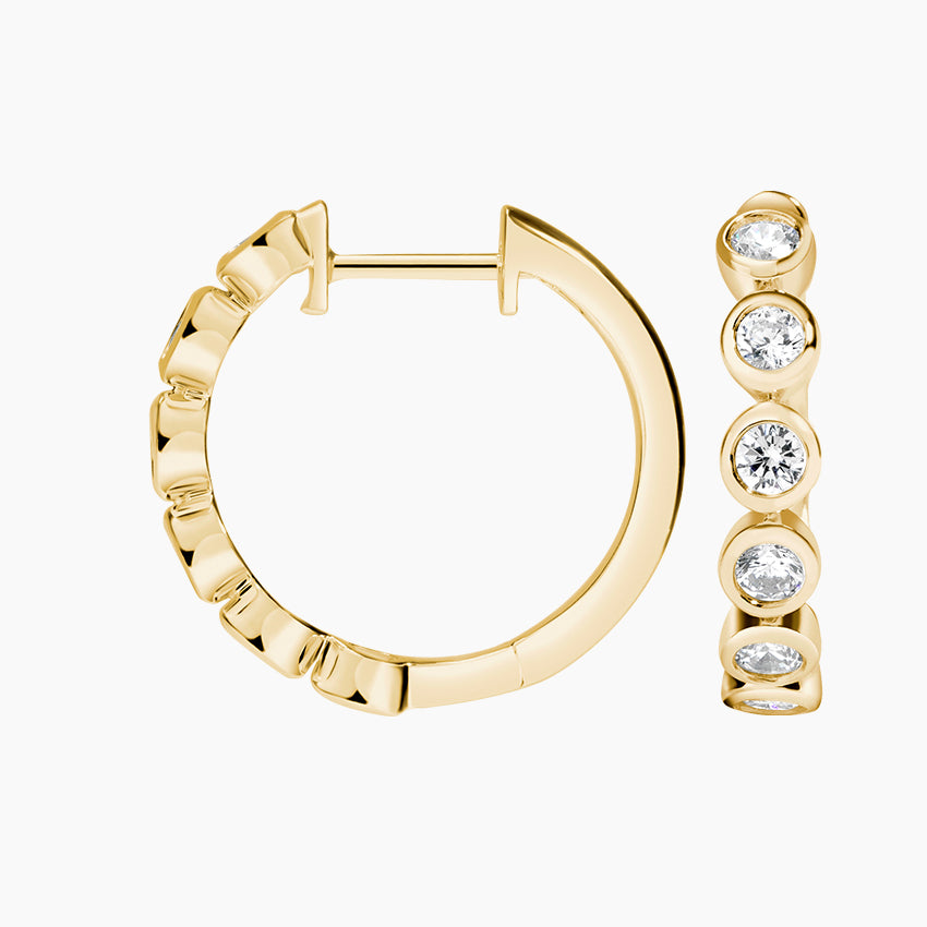 Minimal Glow 1.00 Karat Laboratuvar Pırlanta Küpe 18K - Bold Diamonds