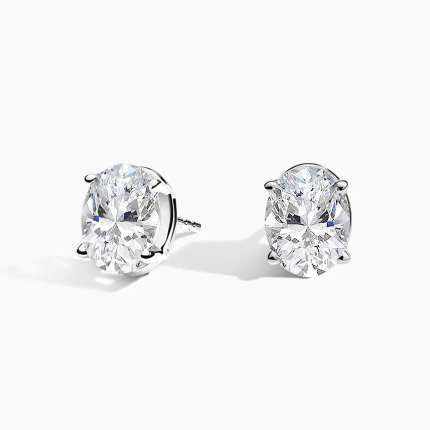 Oval Kesim 2.00 Karat Laboratuvar Pırlanta Küpe 18K - Bold Diamonds