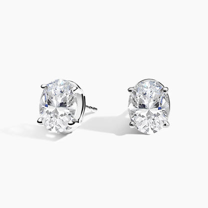 Oval Kesim 2.00 Karat Laboratuvar Pırlanta Küpe 18K - Bold Diamonds