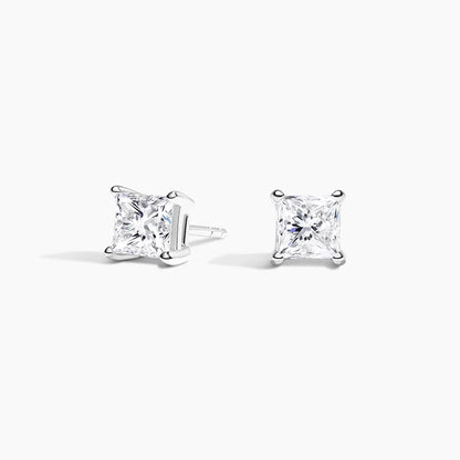 Prenses Kesim 3.00 Karat Laboratuvar Pırlanta Küpe 18K - Bold Diamonds
