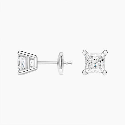 Prenses Kesim 2.00 Karat Laboratuvar Pırlanta Küpe 18K - Bold Diamonds