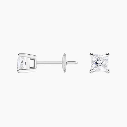 Prenses Kesim 3.00 Karat Laboratuvar Pırlanta Küpe 18K - Bold Diamonds