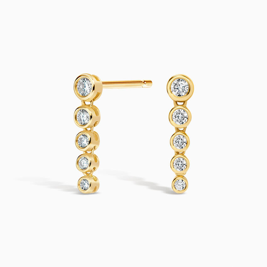 Pure Line 1.00 Karat Laboratuvar Pırlanta Küpe 18K - Bold Diamonds