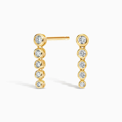 Pure Line 1.00 Karat Laboratuvar Pırlanta Küpe 18K - Bold Diamonds