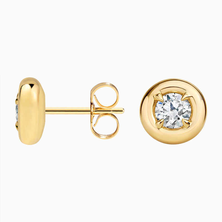 Secret Charm 1.00 Karat Laboratuvar Pırlanta Küpe 18K - Bold Diamonds
