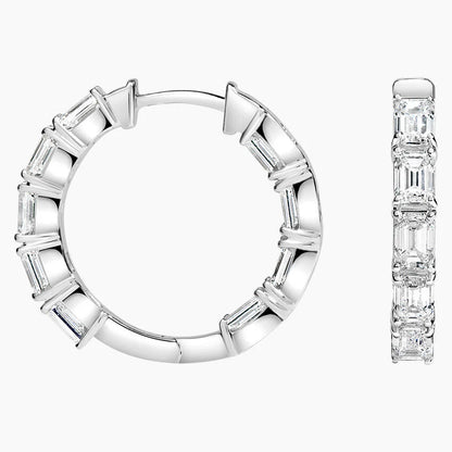 Serenity Emerald Kesim 3.00 Karat Laboratuvar Pırlanta Küpe 18K - Bold Diamonds