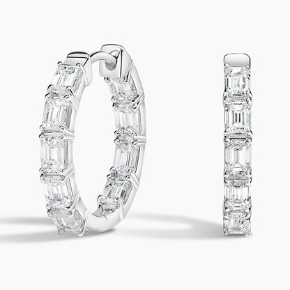 Serenity Emerald Kesim 3.00 Karat Laboratuvar Pırlanta Küpe 18K - Bold Diamonds