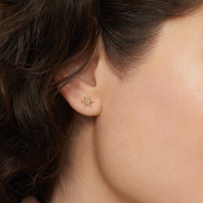Supreme Shine 1.00 Karat Laboratuvar Pırlanta Küpe 18K - Bold Diamonds
