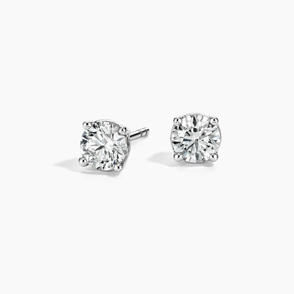Yuvarlak Kesim 1.00 Karat Laboratuvar Pırlanta Küpe 18K - Bold Diamonds